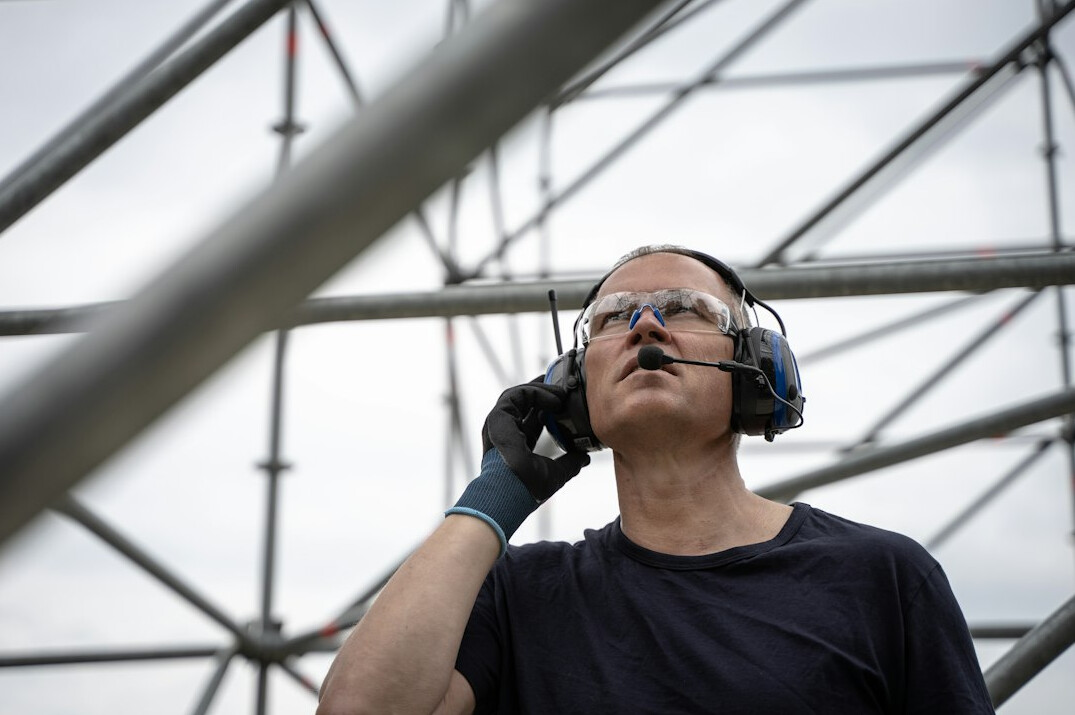 engineer inspecting site