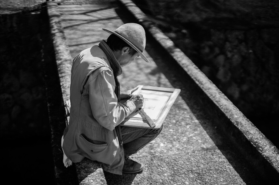 detective examining evidence